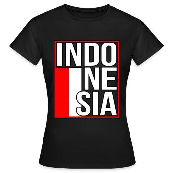 Indonésie - T-shirt Femme - noir - Devant - AI Model Female 172 dark (172cm)
