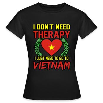 Vietnam - Frauen T-Shirt - Schwarz - Vorne - AI Model Female 172 dark (172cm)
