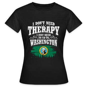 Washington - T-shirt Femme - noir - Devant - AI Model Female 172 dark (172cm)