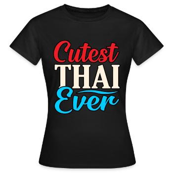 Thaïlande - T-shirt Femme - noir - Devant - AI Model Female 172 dark (172cm)