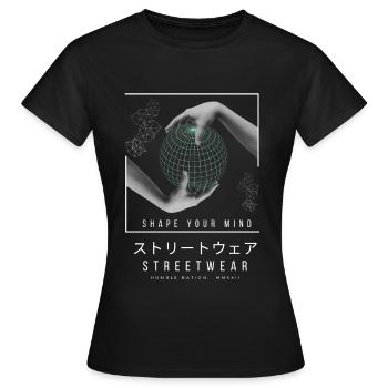 Shape your mind yourself. Motivational - T-shirt Femme - noir - Devant - AI Model Female 172 dark (172cm)
