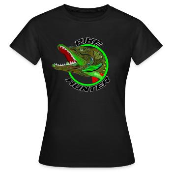 Chasseur de brochets - T-shirt Femme - noir - Devant - AI Model Female 172 dark (172cm)