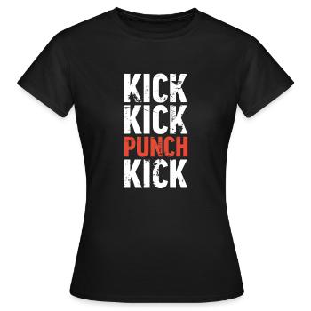 Idée de cadeau MMA de Kick-Boxing Taekwondo Jiujitsu - T-shirt Femme - noir - Devant - AI Model Female 172 dark (172cm)