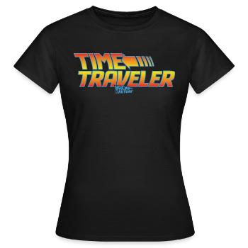 Retour Vers Le Futur Voyageur Dans Le Temps - T-shirt Femme - noir - Devant - AI Model Female 172 dark (172cm)