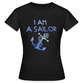 Je suis un marin "je suis un marin" - T-shirt Femme - noir - Devant - AI Model Female 172 dark (172cm)