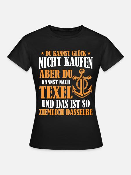 Texel Freude Anker Holland - Frauen T-Shirt - Schwarz