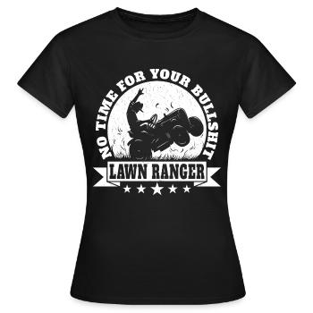 Ranger de pelouse Tondeuse autoportée Tondeuse de pelouse Tracteur de pelouse - T-shirt Femme - noir - Devant - AI Model Female 172 dark (172cm)
