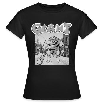 Homme géant - T-shirt Femme - noir - Devant - AI Model Female 172 dark (172cm)