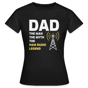Cadeau amateur de radio amateur - T-shirt Femme - noir - Devant - AI Model Female 172 dark (172cm)