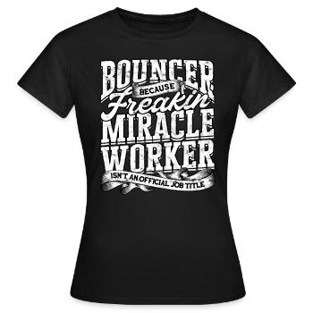 türsteher geschenk bodyguard sicherheit sicherheit - Frauen T-Shirt - Schwarz - Vorne - AI Model Female 172 dark (172cm)