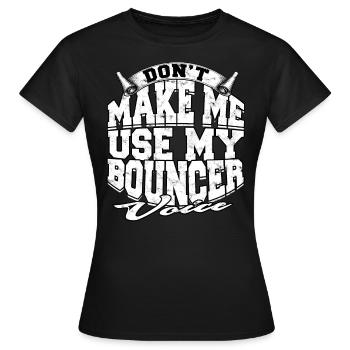 türsteher geschenk bodyguard sicherheit sicherheit - Frauen T-Shirt - Schwarz - Vorne - AI Model Female 172 dark (172cm)