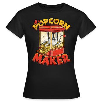 Popcorn Cinema Gift Gift Idea Film Corn Filma - Women's T-Shirt - black - Front - AI Model Female 172 dark (172cm)