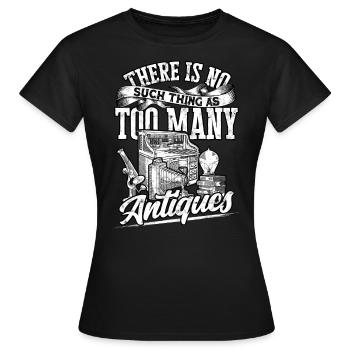 Antiquités Antiquités Antique Collector Antiquités - T-shirt Femme - noir - Devant - AI Model Female 172 dark (172cm)