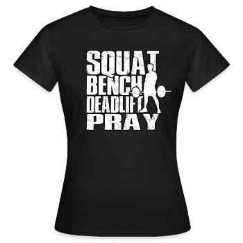 Deadlift Fitlochness Deadlift Gym - T-shirt Femme - noir - Devant - AI Model Female 172 dark (172cm)