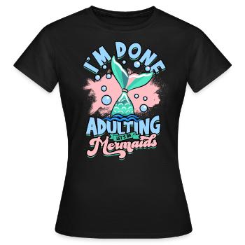 adulte humour adulte cadeau anniversaire ges - T-shirt Femme - noir - Devant - AI Model Female 172 dark (172cm)