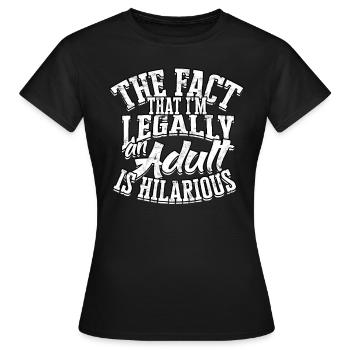 adulte humour adulte cadeau anniversaire ges - T-shirt Femme - noir - Devant - AI Model Female 172 dark (172cm)