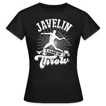 Speer lance des œuvres d’athlétisme - T-shirt Femme - noir - Devant - AI Model Female 172 dark (172cm)