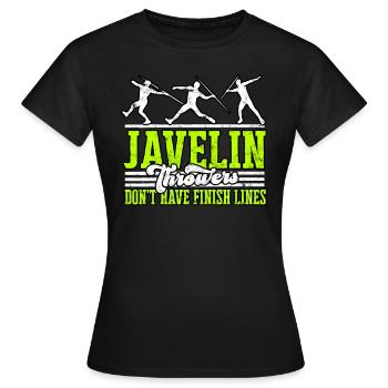 Speer lance des œuvres d’athlétisme - T-shirt Femme - noir - Devant - AI Model Female 172 dark (172cm)