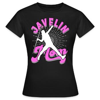 Speer werfen Mutter Leichtathletikwerke - Frauen T-Shirt - Schwarz - Vorne - AI Model Female 172 dark (172cm)