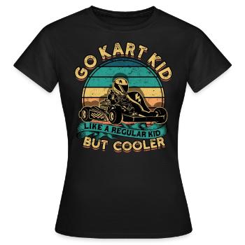 Kart conduite de kart pilotes de course Pilotes de course - T-shirt Femme - noir - Devant - AI Model Female 172 dark (172cm)