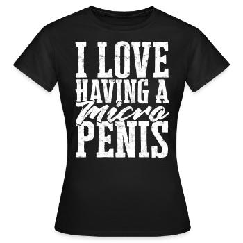 Micropénis Petit Pénis Sexe Cock Club Micro - T-shirt Femme - noir - Devant - AI Model Female 172 dark (172cm)