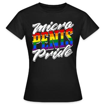 Micropénis Petit Pénis Sexe Cock Club Micro - T-shirt Femme - noir - Devant - AI Model Female 172 dark (172cm)