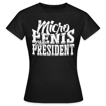 Mikropenis Kleiner Penis Sex Schwanz Club Micro - Frauen T-Shirt - Schwarz - Vorne - AI Model Female 172 dark (172cm)
