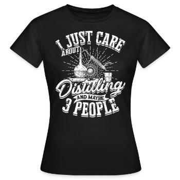 Schnapps Whiskey distill Schnapps distiller Geschenkide - Women's T-Shirt - black - Front - AI Model Female 172 dark (172cm)