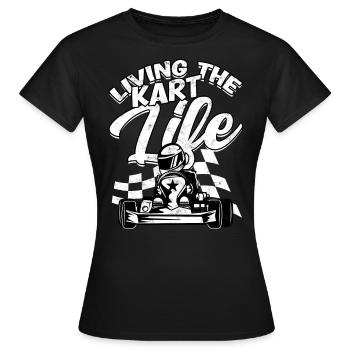 Kart conduite de kart pilotes de course Pilotes de course - T-shirt Femme - noir - Devant - AI Model Female 172 dark (172cm)