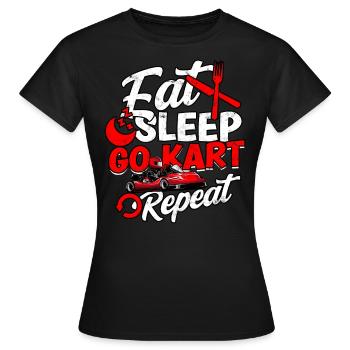 Kart conduite de kart pilotes de course Pilotes de course - T-shirt Femme - noir - Devant - AI Model Female 172 dark (172cm)