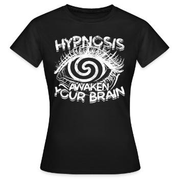 hypnose hypnotiser hypnotiquement hypnotiseur gesch - T-shirt Femme - noir - Devant - AI Model Female 172 dark (172cm)