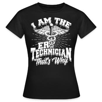 Emergency Department Nurse Hospital Hospitals - Women's T-Shirt - black - Front - AI Model Female 172 dark (172cm)