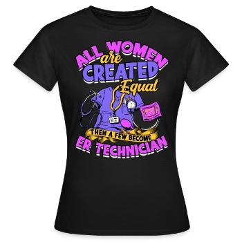 Emergency Department Nurse Hospital Hospitals - Women's T-Shirt - black - Front - AI Model Female 172 dark (172cm)