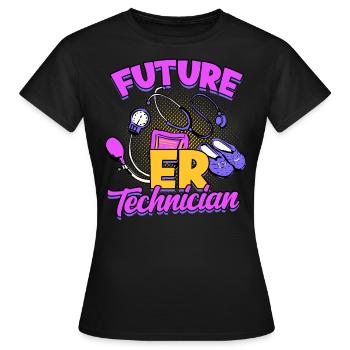 Emergency Department Nurse Hospital Hospitals - Women's T-Shirt - black - Front - AI Model Female 172 dark (172cm)