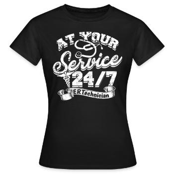 Emergency Department Nurse Hospital Hospitals - Women's T-Shirt - black - Front - AI Model Female 172 dark (172cm)