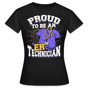 Emergency Department Nurse Hospital Hospitals - Women's T-Shirt - black - Front - AI Model Female 172 dark (172cm)