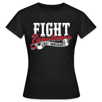 États-Unis Amérique Immigrants Citoyens américains FL américain - T-shirt Femme - noir - Devant - AI Model Female 172 dark (172cm)