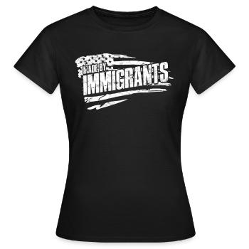 États-Unis Amérique Immigrants Citoyens américains FL américain - T-shirt Femme - noir - Devant - AI Model Female 172 dark (172cm)