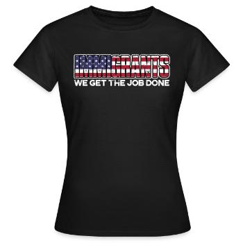 États-Unis Amérique Immigrants Citoyens américains FL américain - T-shirt Femme - noir - Devant - AI Model Female 172 dark (172cm)