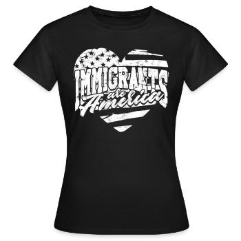 États-Unis Amérique Immigrants Citoyens américains FL américain - T-shirt Femme - noir - Devant - AI Model Female 172 dark (172cm)