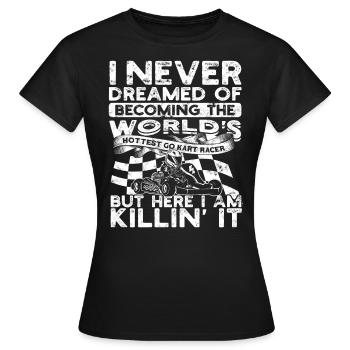 Kart conduite de kart pilotes de course Pilotes de course - T-shirt Femme - noir - Devant - AI Model Female 172 dark (172cm)