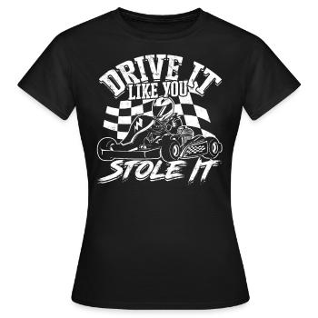 Kart conduite de kart pilotes de course Pilotes de course - T-shirt Femme - noir - Devant - AI Model Female 172 dark (172cm)
