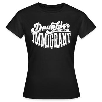 États-Unis Amérique Immigrants Citoyens américains FL américain - T-shirt Femme - noir - Devant - AI Model Female 172 dark (172cm)