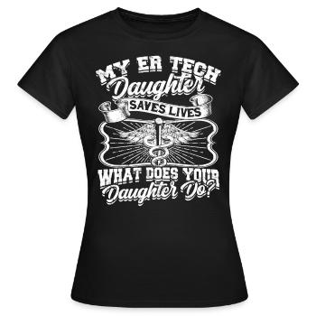 Emergency Department Nurse Hospital Hospitals - Women's T-Shirt - black - Front - AI Model Female 172 dark (172cm)