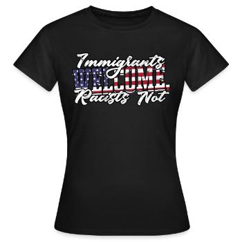 États-Unis Amérique Immigrants Citoyens américains FL américain - T-shirt Femme - noir - Devant - AI Model Female 172 dark (172cm)