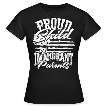 États-Unis Amérique Immigrants Citoyens américains FL américain - T-shirt Femme - noir - Devant - AI Model Female 172 dark (172cm)