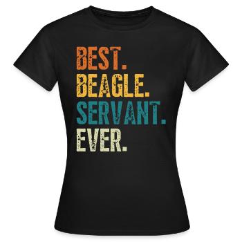 MEILLEUR SERVITEUR BEAGLE DE TOUS LES TEMPS - T-shirt Femme - noir - Devant - AI Model Female 172 dark (172cm)