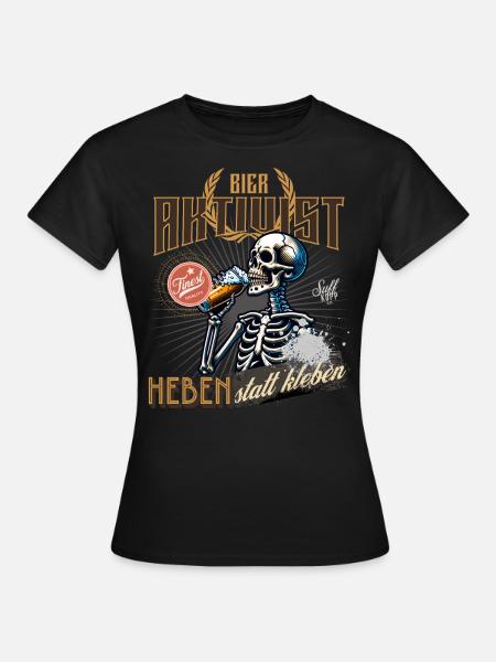 Bier Aktivist - Frauen T-Shirt - Schwarz