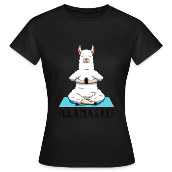 Lama Lama - T-shirt Femme - noir - Devant - AI Model Female 172 dark (172cm)