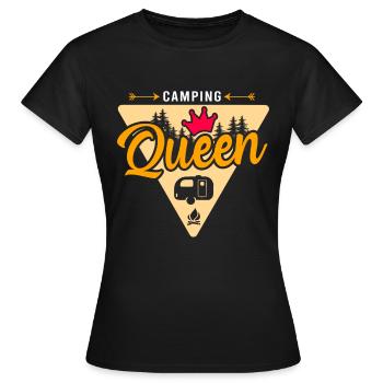 Camping Queen - T-shirt Femme - noir - Devant - AI Model Female 172 dark (172cm)